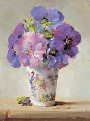 英国画家安妮.科特里尔 -静物花卉油画作品欣赏